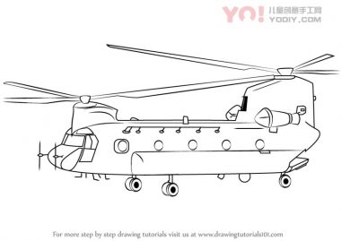 直升机简笔画儿童简笔画步骤教学手抄报素材-优优资源