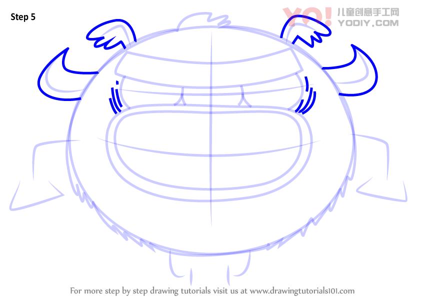 图片[6]-了解如何从养兽人（养家糊日）绘制云怪物-YO儿童创意手工网