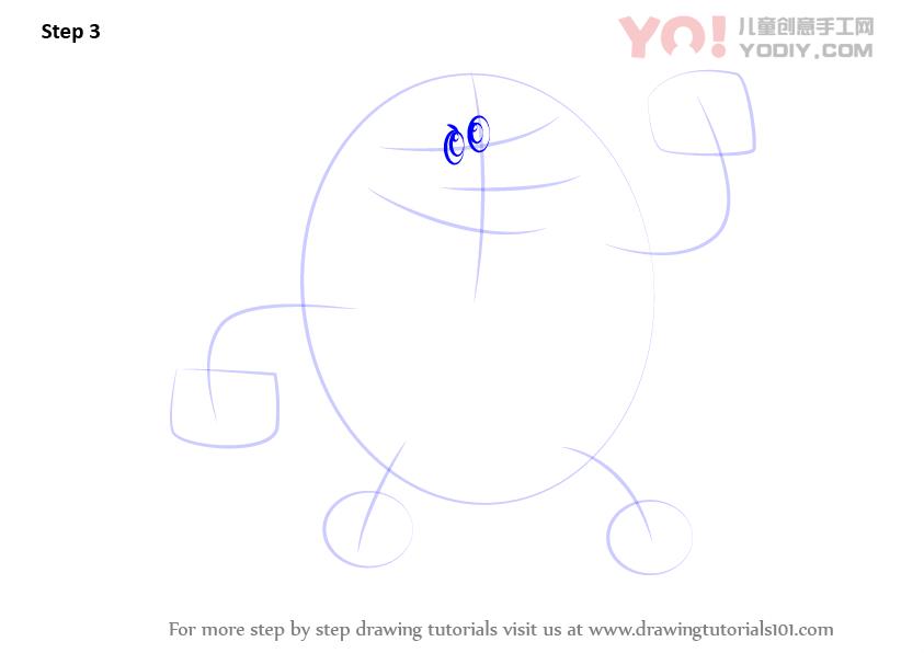 图片[4]-学习如何从养兽人（养家糊日）绘制熔岩鼹鼠-YO儿童创意手工网