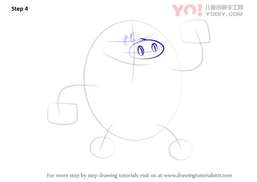 图片[5]-学习如何从养兽人（养家糊日）绘制熔岩鼹鼠-YO儿童创意手工网