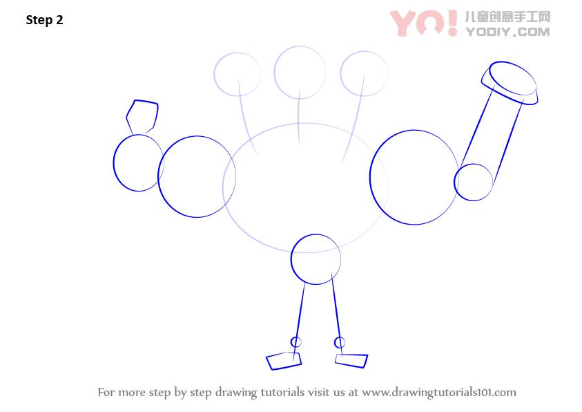 图片[3]-了解如何从养兽人（养家糊日）绘制三个头鸟-YO儿童创意手工网