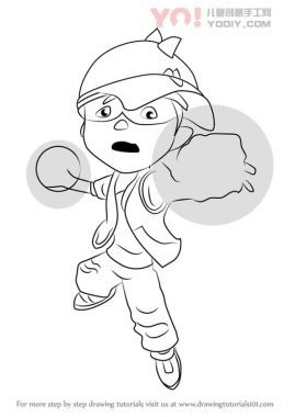 从Boboiboy学习如何绘制Boboiboy太阳能（Boboiboy）-优优资源