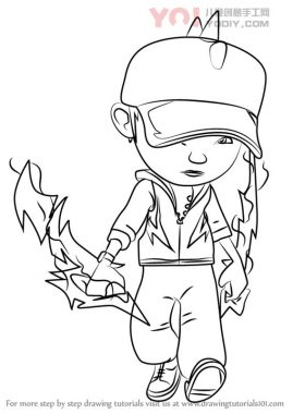 了解如何从Boboiboy（Boboiboy）绘制Boboiboy闪电-优优资源