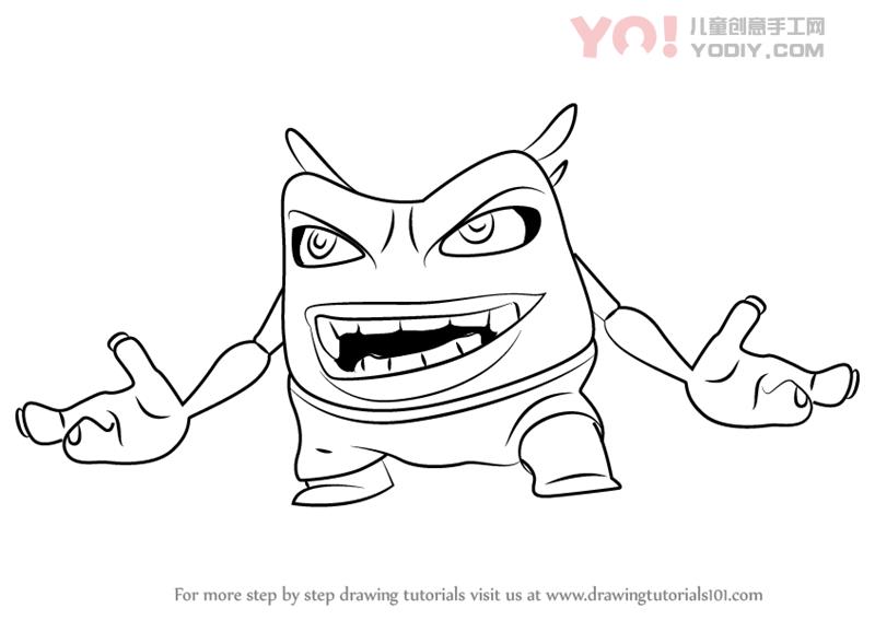 图片[1]-了解如何从Boboiboy绘制Lahap（Boboiboy）-YO儿童创意手工网