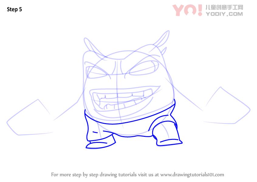 图片[6]-了解如何从Boboiboy绘制Lahap（Boboiboy）-YO儿童创意手工网