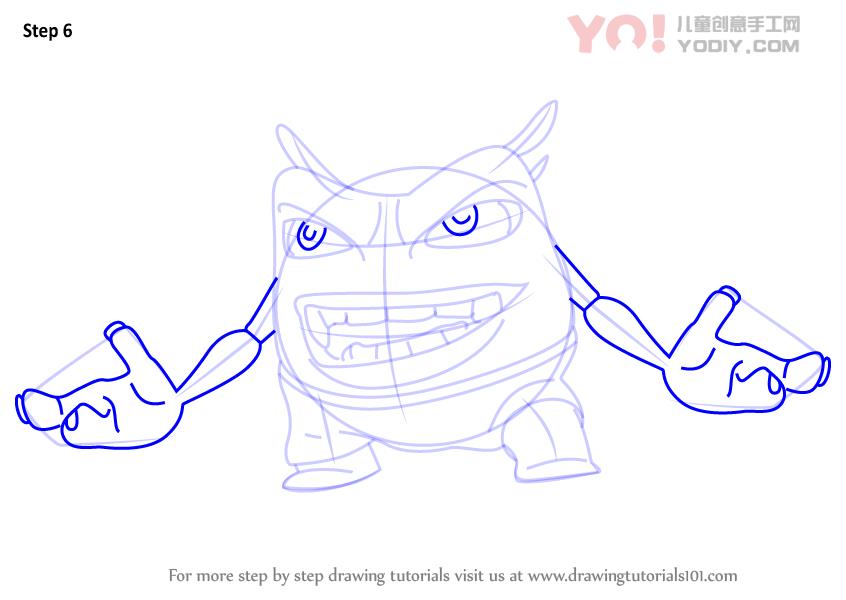 图片[7]-了解如何从Boboiboy绘制Lahap（Boboiboy）-YO儿童创意手工网
