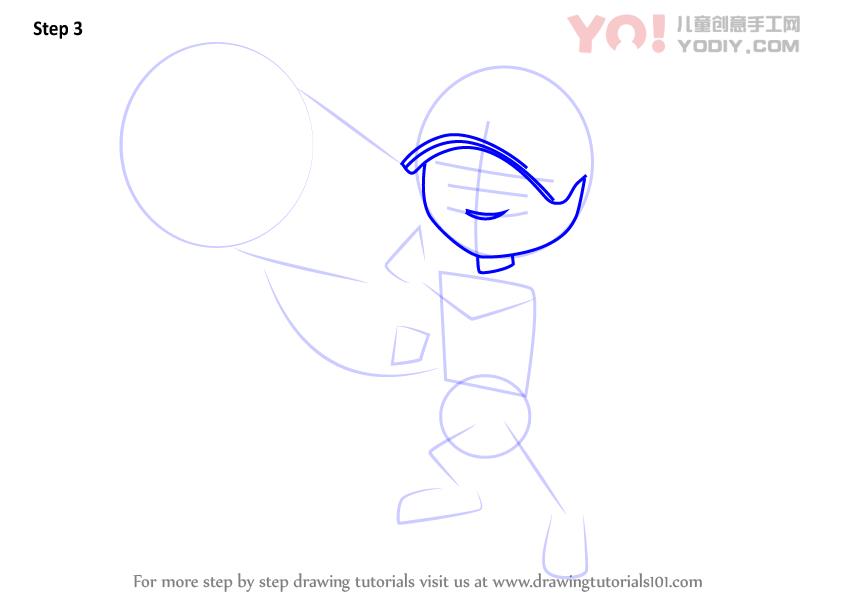 图片[4]-学习如何从鲍巴贝里布（Boboiboy）绘制Boboiboy冰-YO儿童创意手工网