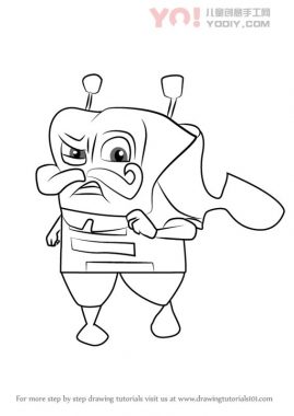 了解如何从鲍巴贝里贝（Boboiboy）绘制皇帝-优优资源