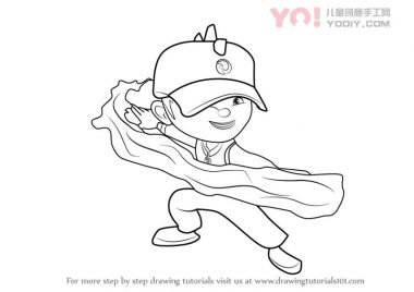 学习如何从Boboiboy（Boboiboy）绘制Boboiboy水-优优资源