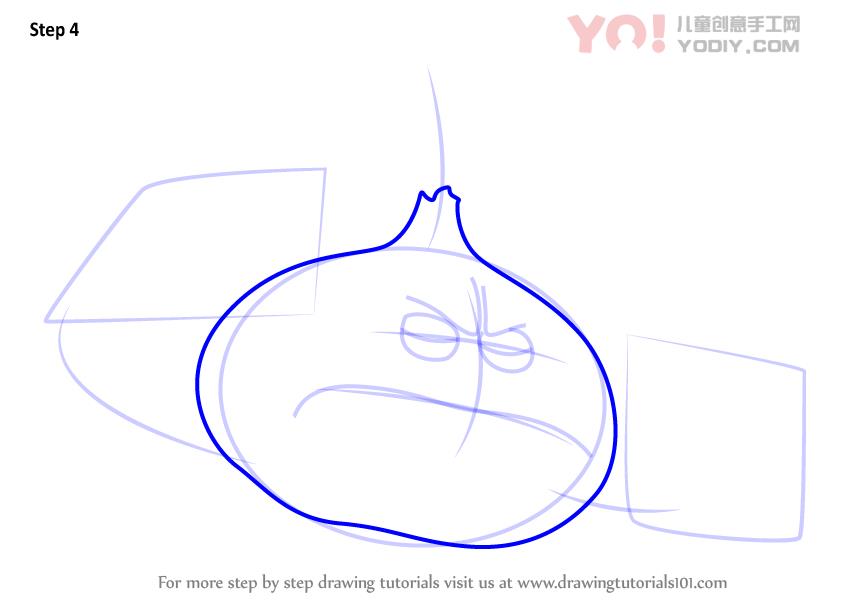 图片[5]-学习如何从鲍巴贝里布（Boboiboy）绘制洋葱怪物-YO儿童创意手工网