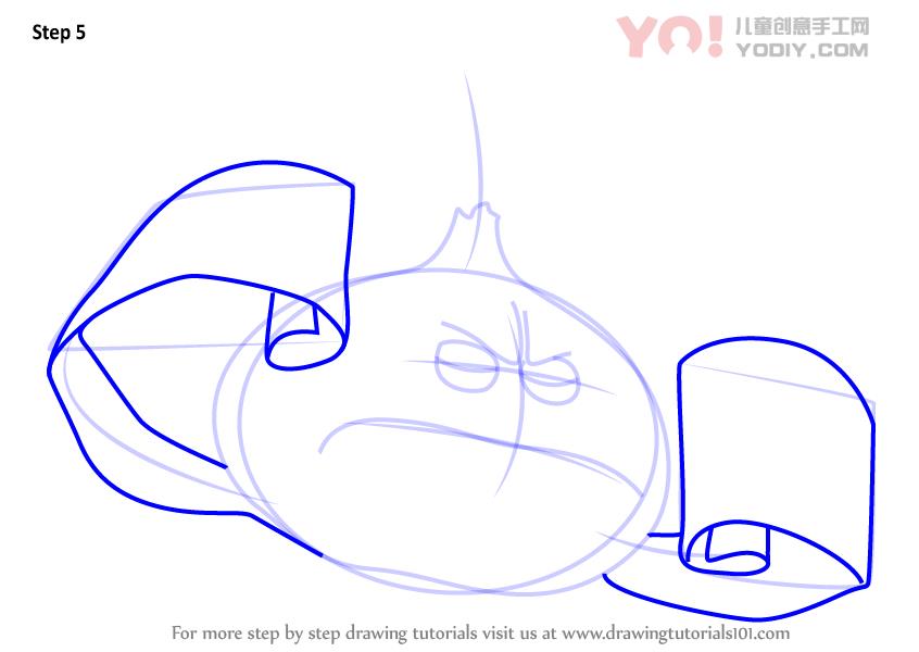 图片[6]-学习如何从鲍巴贝里布（Boboiboy）绘制洋葱怪物-YO儿童创意手工网