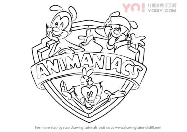 了解如何从animaniacs（animaniacs）绘制animaniacs标志-优优资源