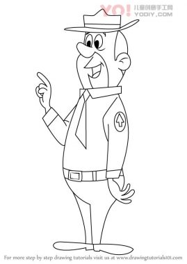 了解如何从Yogi Bear Show（Yogi Bear Show）绘制Ranger Smith-优优资源