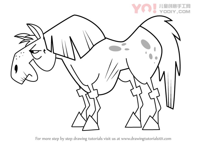 图片[1]-学习如何从戏剧中绘制马（总戏剧）-YO儿童创意手工网