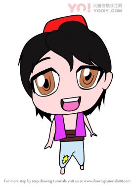 学习如何绘制Chibi Aladdin（Chibi角色）-优优资源