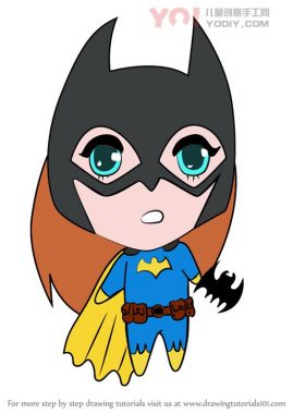学习如何绘制Chibi Batgirl（Chibi角色）-优优资源
