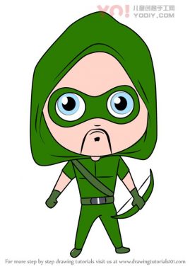 学习如何绘制Chibi Green Arrow（Chibi字符）-优优资源