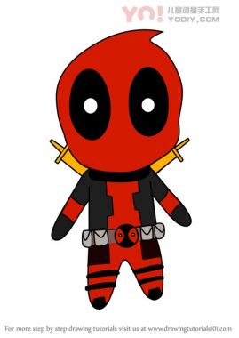 学习如何绘制Chibi Deadpool（Chibi角色）-优优资源