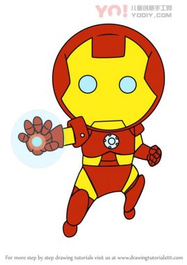 学习如何绘制Chibi Ironman（Chibi角色）-优优资源