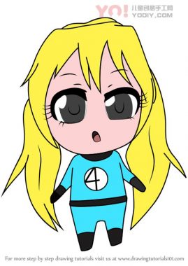 学习如何画出赤壁看不见的女人（Chibi角色）-优优资源