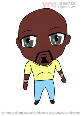 学习如何绘制Chibi Luke Cage（Chibi角色）-优优资源