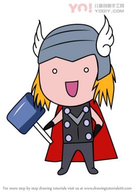 学习如何绘制Chibi Thor（Chibi角色）-优优资源