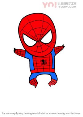 学习如何绘制赤壁蜘蛛侠（Chibi角色）-优优资源