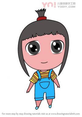 学习如何从卑鄙的我绘制Chibi Agnes（Chibi角色）-优优资源
