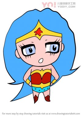 学习如何绘制Chibi Wonder女人（Chibi角色）-优优资源