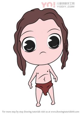 学习如何绘制Chibi Tarzan（Chibi角色）-优优资源
