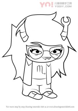 了解如何从Homestuck（Homestuck）绘制Vriska血清-优优资源