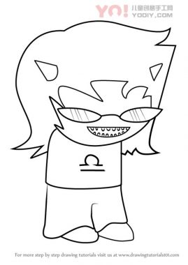 了解如何从Homestuck（Homestuck）绘制Terezi Pyrope-优优资源
