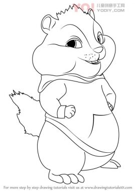 了解如何从Alvin和ChipMunks（Alvin和Chipmunks）绘制TheoDore-优优资源