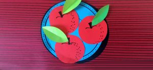 Apple苹果创意水果手工鸟瞰图-优优资源